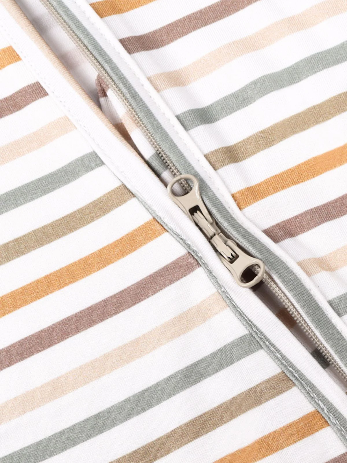 Mameluco con cierre Farm Stripes Bamboo