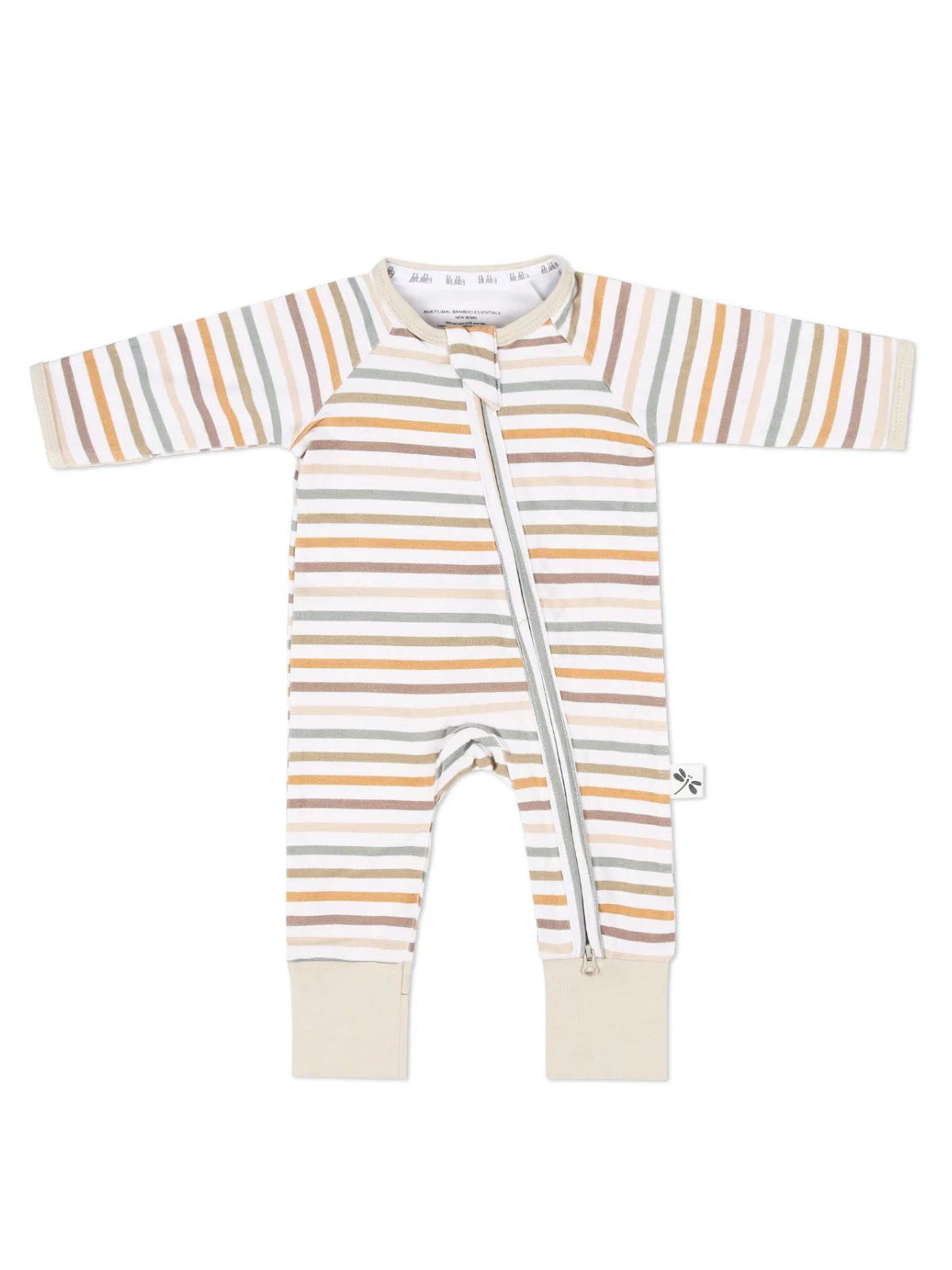 Mameluco con cierre Farm Stripes Bamboo